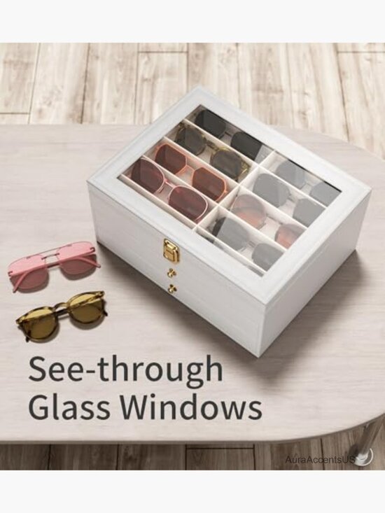 30 Slots Sunglass Organizer See-through Display Case Storage Box main image 5